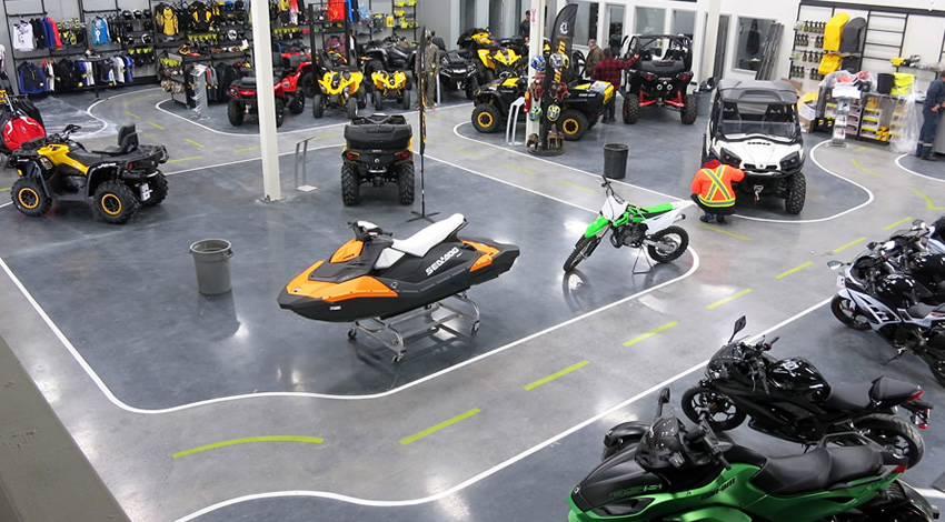 Concrete floor grinding and surface repair by City Group Ltd. in Ottawa Canada.