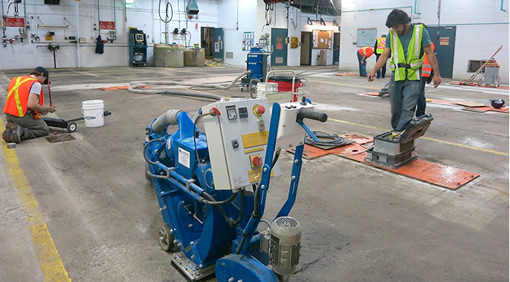 Concrete Floor Grinding by City Group Ltd. in Ottawa Ontario.